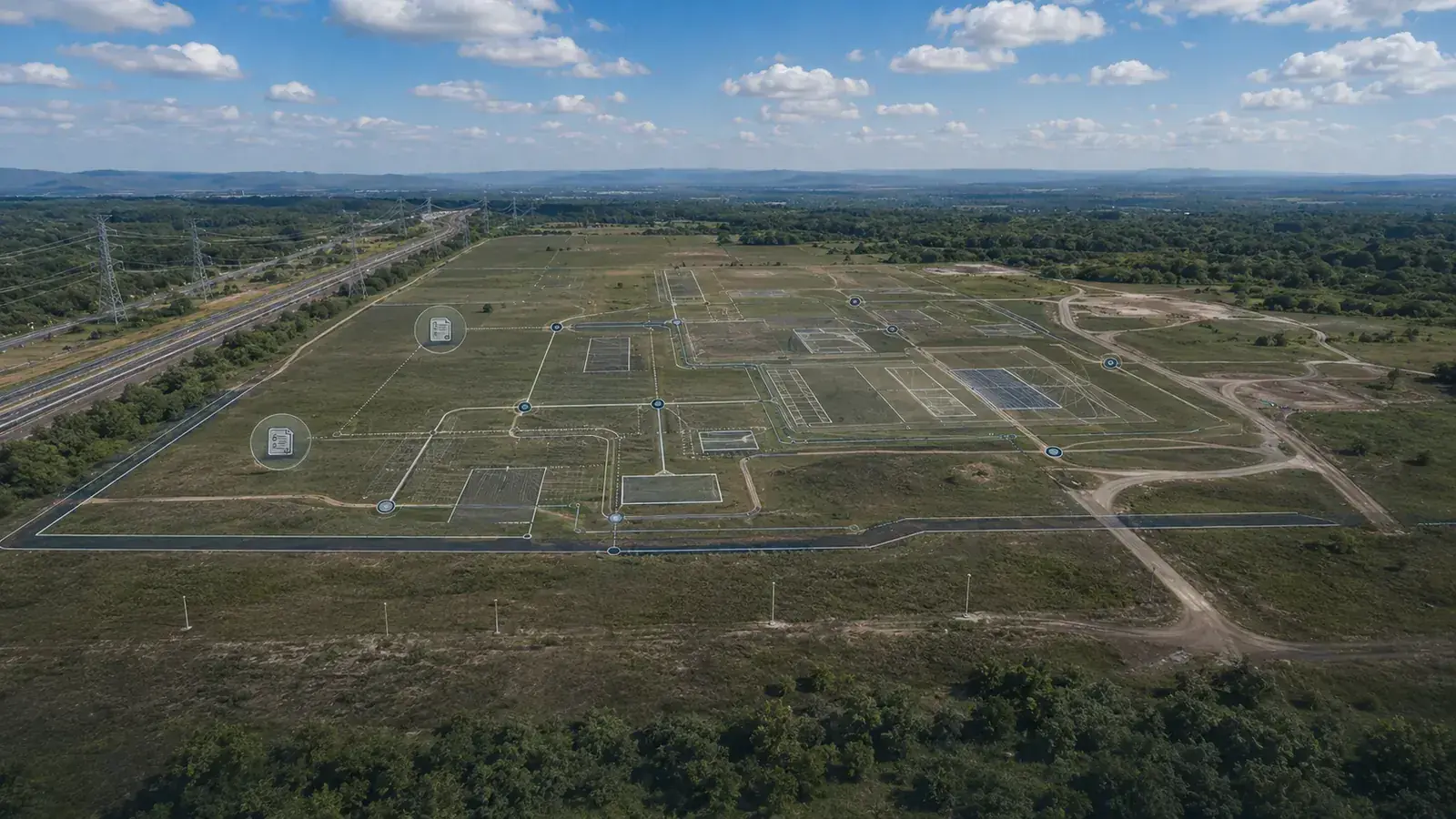 Surveyed greenfield project site
